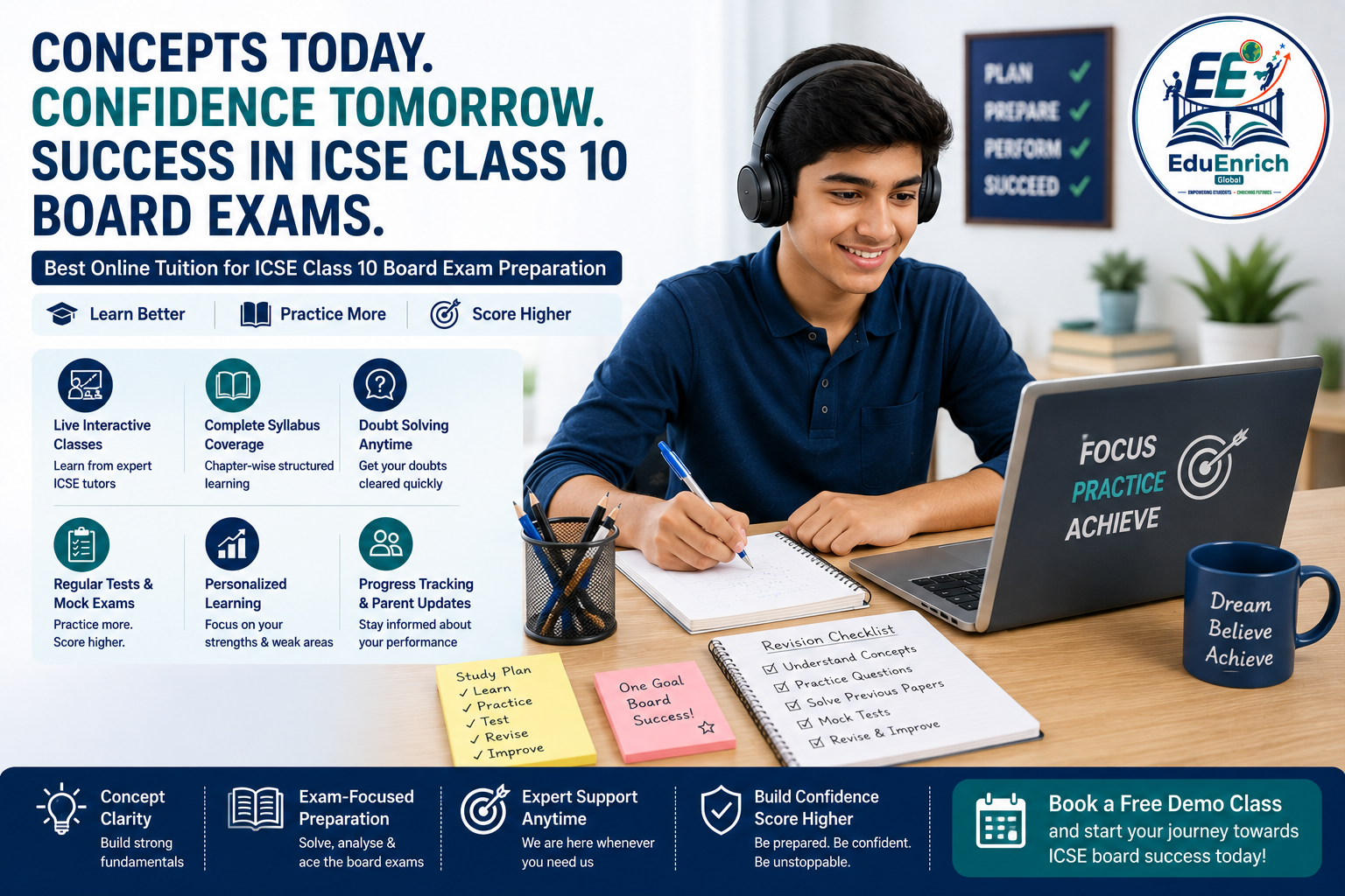 Subject-wise ICSE Class 10 online tuition for board exam preparation