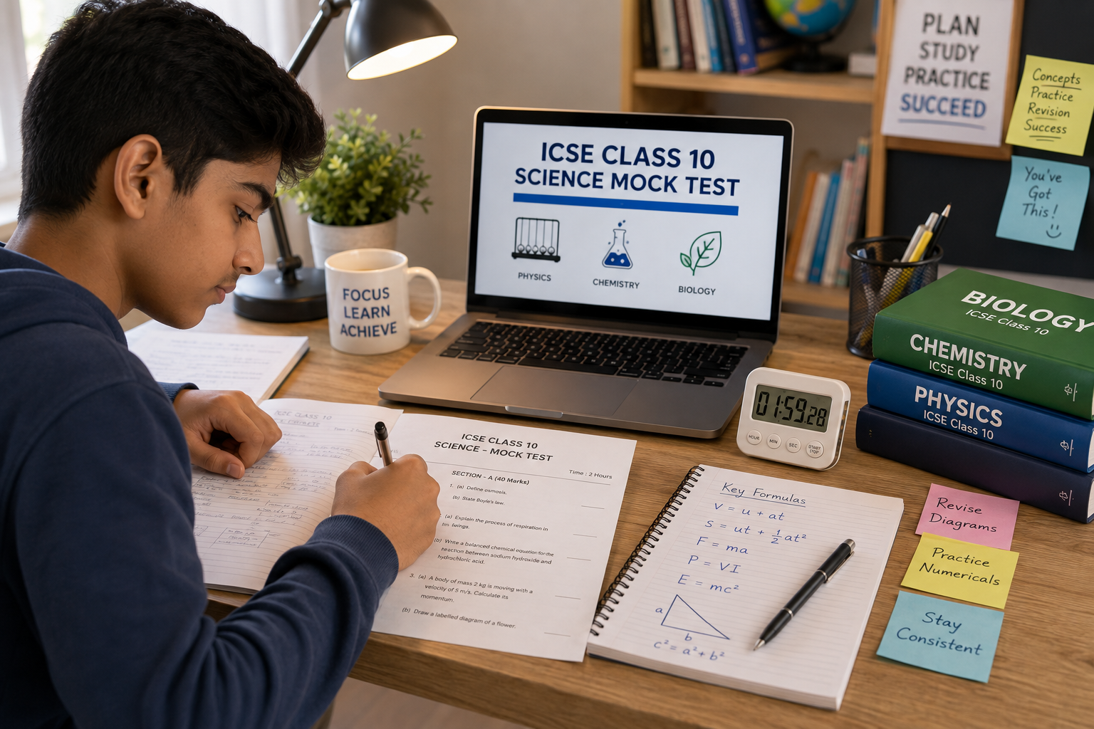 Online ICSE Science tuition covering Physics Chemistry and Biology