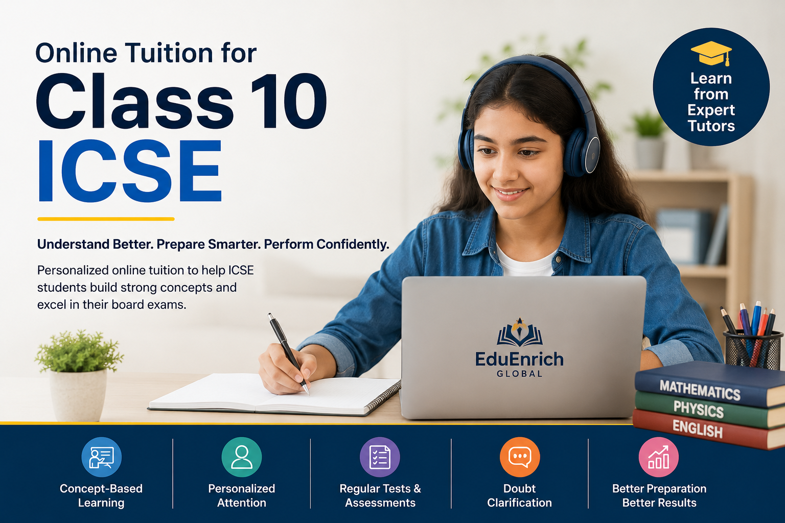 Online tuition for class 10 ICSE students with personalized academic support