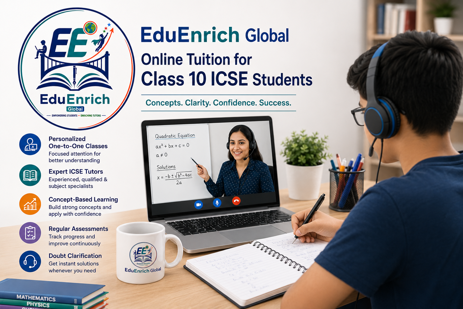 EduEnrich Global online tuition support for Class 10 ICSE students
