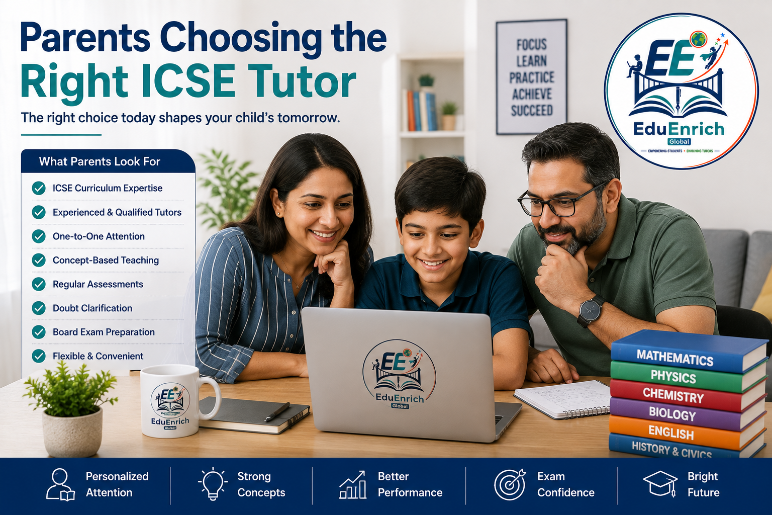 Parents comparing online ICSE tutors for Class 10 board preparation