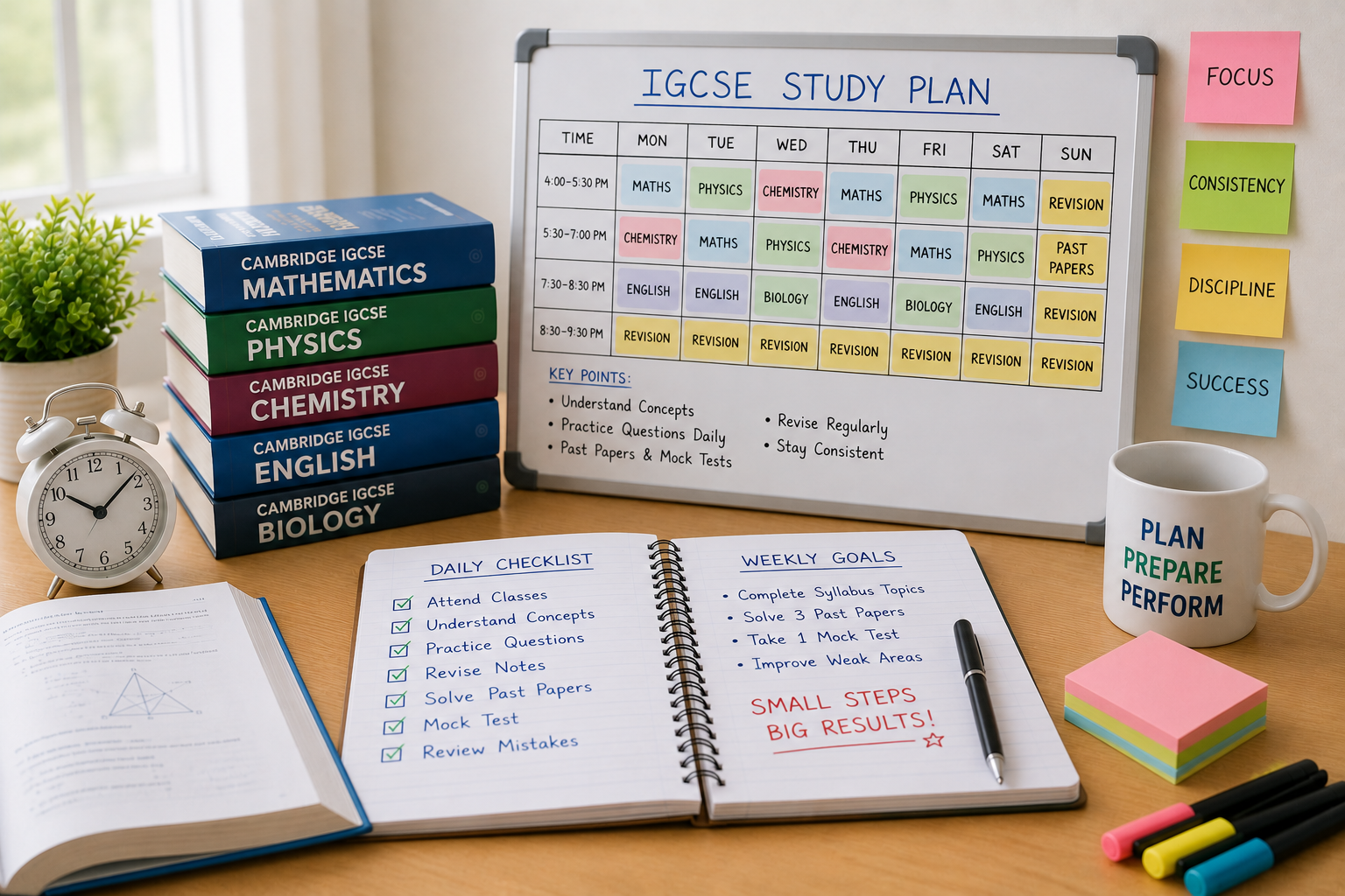 Cambridge IGCSE study plan and revision schedule