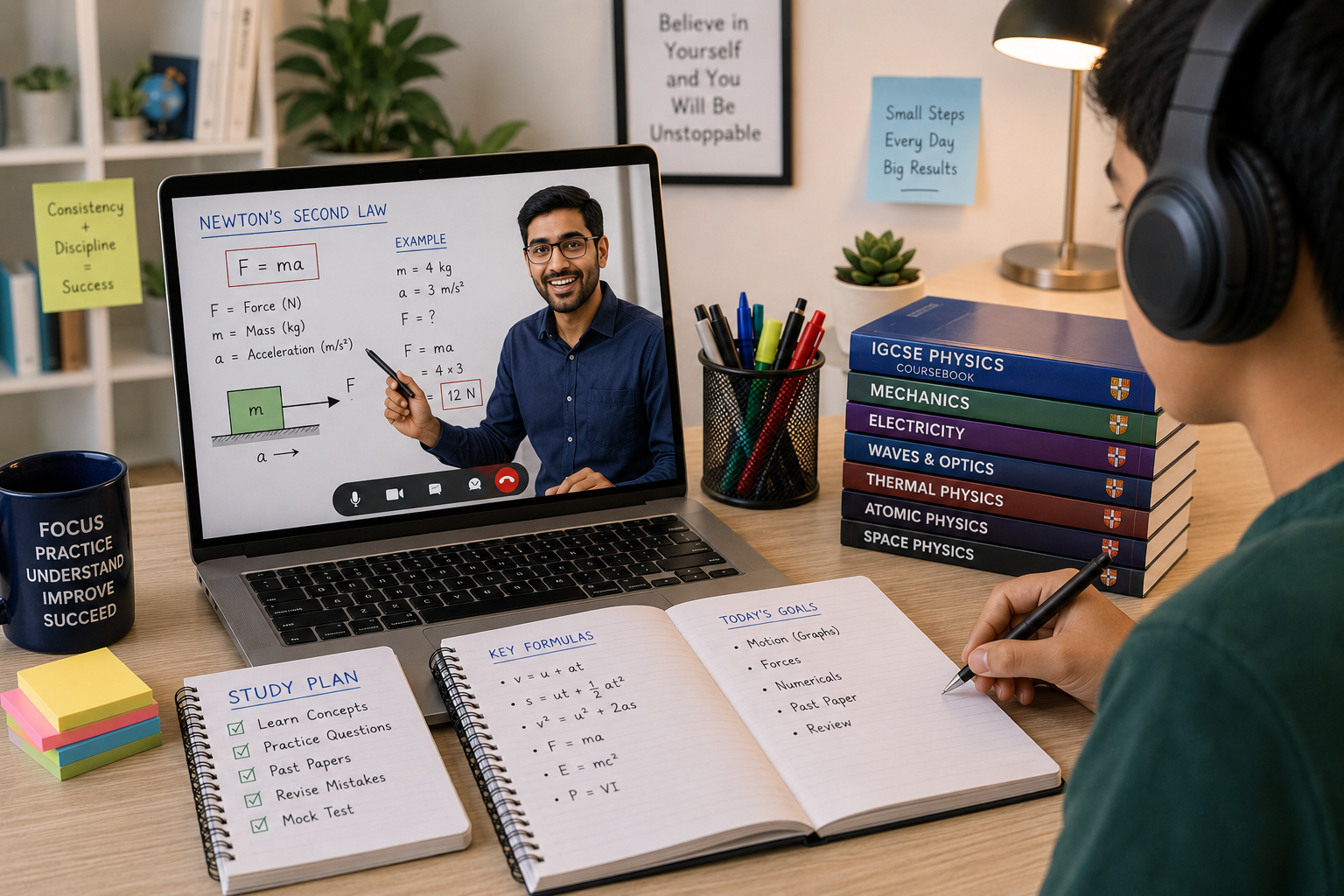Online IGCSE Physics tutor helping a student understand physics concepts