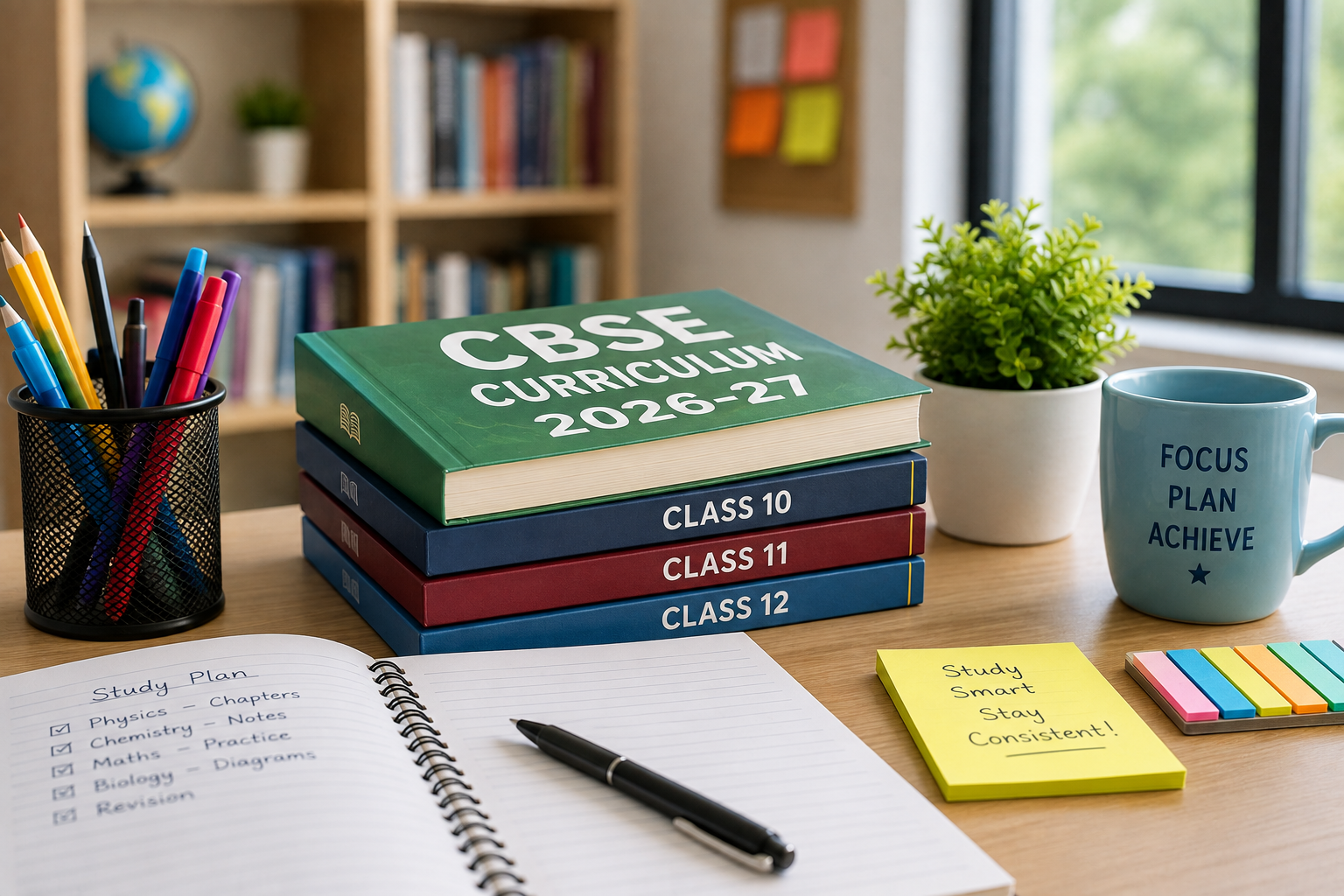 Student studying the CBSE 2026-27 curriculum and school subjects