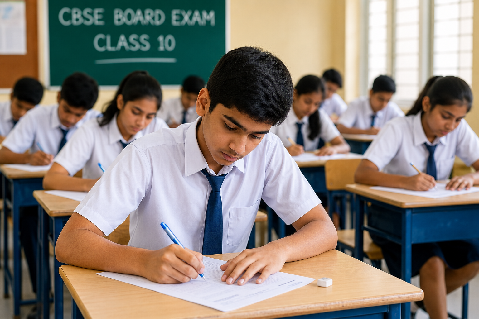 Class 10 CBSE student preparing for the Board Examination